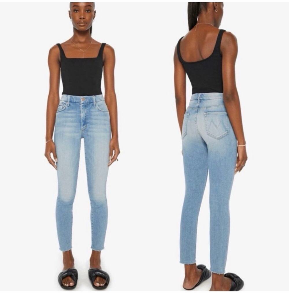 MOTHER High Waisted Looker Ankle Fray size 27